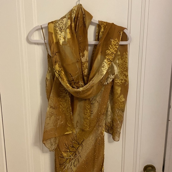 Gold Slip Dress Gown - Picture 5 of 6